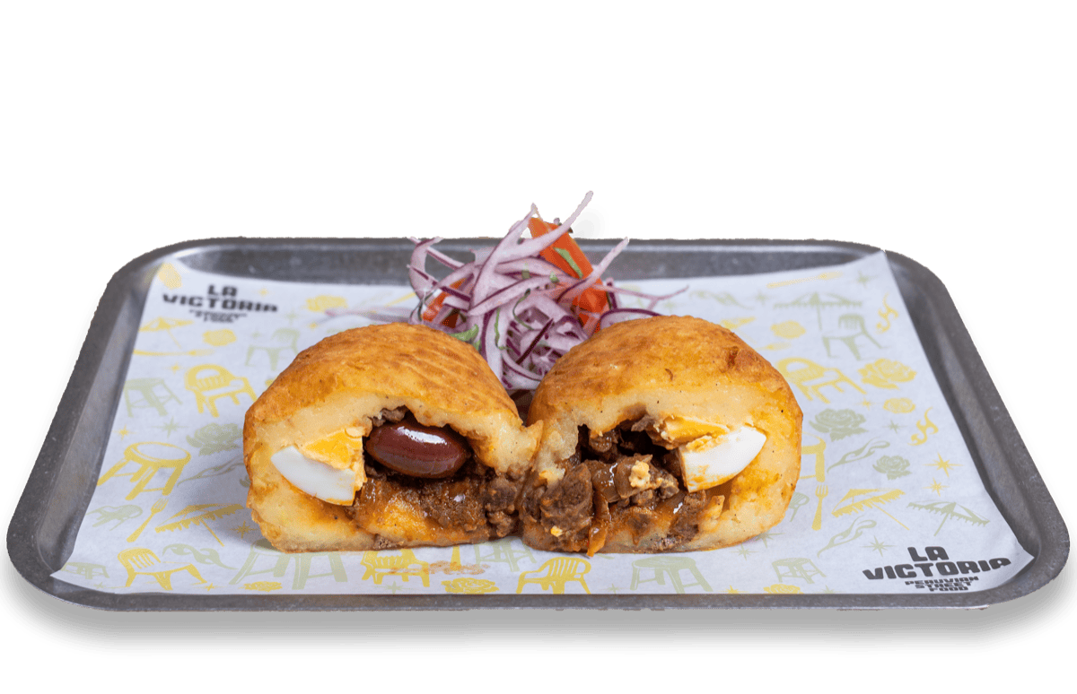 Papa Rellena – gefüllte Kartoffel mit Hackfleisch und Oliven